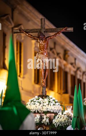 Fotografía Semana Santa Zaragoza 2025. 7 Palabras. Banque D'Images