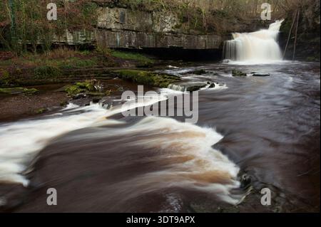 Chaudron Falls près de West Burton dans Wensleydale, Yorkshire, UK Banque D'Images