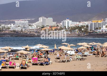 Playa de las Américas, un lieu de villégiature majeur sur l'île de Tenerife dans les îles Canaries, Espagne. Banque D'Images