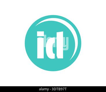 Emblème sportif ID ou logotype d'équipe. Logo de balle avec une combinaison de lettres initiales I et d pour magasin de balles, entreprise de sport, entraînement, badge de club. Vecteur Illustration de Vecteur