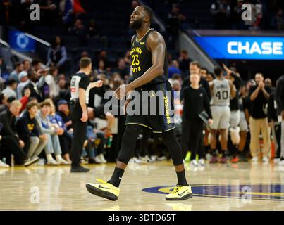 Draymond Green (23 ans) des Golden State Warriors quitte la cour après une défaite de 126-113 contre les Spurs de San Antonio au Chase Center de San Francisco le 11 février 2026. (Photo de Nhat V. Meyer/Bay Area News Group/TNS/SIPA USA) Banque D'Images