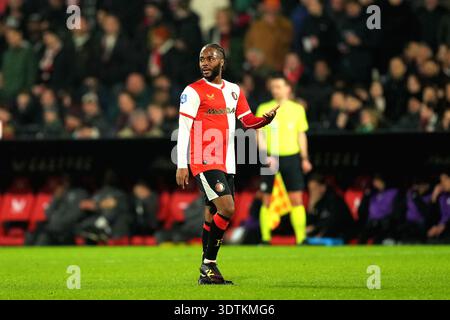 Rotterdam, pays-Bas. 22 février 2026. Rotterdam - Raheem Sterling de Feyenoord Rotterdam lors de la vingt-quatrième manche de compétition de la saison Eredivisie 2025/2026. Le match se déroule entre Feyenoord Rotterdam et Telstar au Stadion Feijenoord de Kuip le 22 février 2026 à Rotterdam, aux pays-Bas. Crédit : Box to Box Pictures/Alamy Live News Banque D'Images