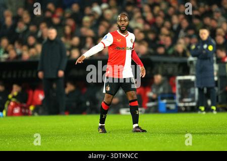 Rotterdam, pays-Bas. 22 février 2026. Rotterdam - Raheem Sterling de Feyenoord Rotterdam lors de la vingt-quatrième manche de compétition de la saison Eredivisie 2025/2026. Le match se déroule entre Feyenoord Rotterdam et Telstar au Stadion Feijenoord de Kuip le 22 février 2026 à Rotterdam, aux pays-Bas. Crédit : Box to Box Pictures/Alamy Live News Banque D'Images