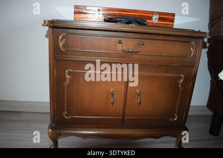 mobilier en bois d'époque Banque D'Images