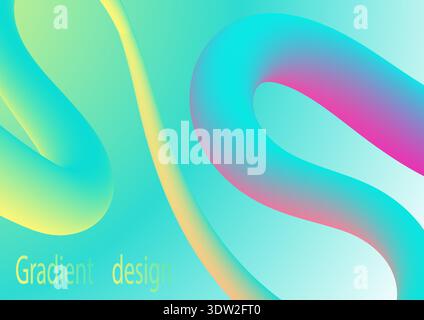 La ligne de gradient. Art liquide de formes colorées. Design coloré moderne de formes gracieuses. Flux couleur dynamique. Un élément de conception Illustration de Vecteur