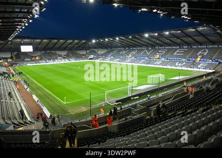 24 février 2026 ; Swansea COM Stadium, Swansea, pays de Galles ; EFL Championship Football, Swansea City contre Preston North End ; Swansea COM Stadium Banque D'Images