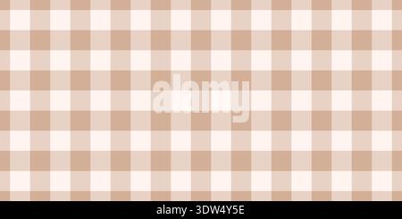 Tissu Vichy beige motif sans couture. Joli motif écossais à carreaux. Nappe de cuisine pique-nique texture. Texture vintage carrée Vichy. Illustration vectorielle Illustration de Vecteur