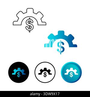Illustration d'icône abstraite de gestion d'actifs, peut être utilisée pour les conceptions d'entreprise, les conceptions de présentation ou toutes les conceptions appropriées. Illustration de Vecteur