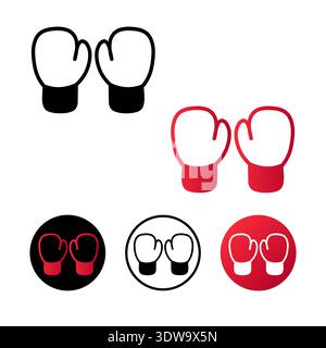 Illustration d'icône de gants de boxe abstraits, peut être utilisée pour les conceptions d'entreprise, les conceptions de présentation ou toutes les conceptions appropriées. Illustration de Vecteur