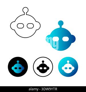 Illustration abstraite d'icône Chatbot, peut être utilisé pour les conceptions d'entreprise, les conceptions de présentation ou toutes les conceptions appropriées. Illustration de Vecteur