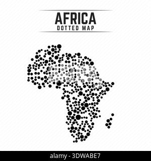 Carte pointillée de l'Afrique, peut être utilisé pour les conceptions d'entreprise, les conceptions de présentation ou toutes les conceptions appropriées. Illustration de Vecteur