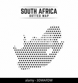 Carte pointillée de l'Afrique du Sud, peut être utilisé pour les conceptions d'entreprise, les conceptions de présentation ou toutes les conceptions appropriées. Illustration de Vecteur