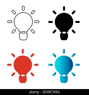 Illustration abstraite de silhouette d'ampoule, peut être utilisée pour les conceptions d'entreprise, les conceptions de présentation ou toutes les conceptions appropriées. Illustration de Vecteur