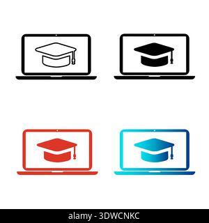 Illustration abstraite E-learning Silhouette, peut être utilisé pour les conceptions d'entreprise, les conceptions de présentation ou toutes les conceptions appropriées. Illustration de Vecteur