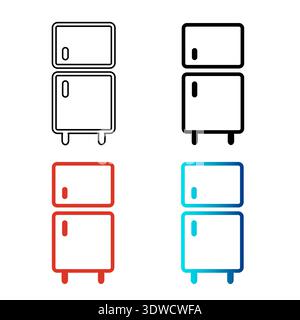 Illustration abstraite moderne de silhouette de réfrigérateur, peut être utilisée pour les conceptions d'entreprise, les conceptions de présentation ou toutes les conceptions appropriées. Illustration de Vecteur