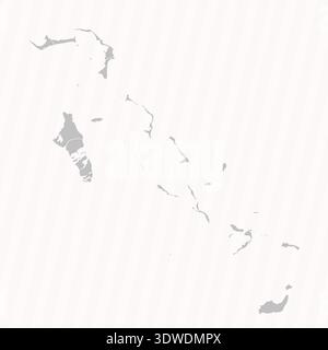 Carte détaillée des Bahamas avec les États et les villes, peut être utilisé pour les conceptions d'entreprise, les conceptions de présentation ou toutes les conceptions appropriées. Illustration de Vecteur