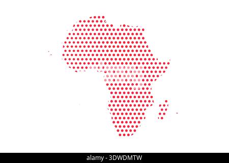 Illustration de carte pointillée de Vector Africa, peut être utilisée pour les conceptions d'entreprise, les conceptions de présentation ou toutes les conceptions appropriées. Illustration de Vecteur