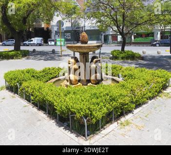 Cordoba Argentine 14 décembre cette fontaine située sur la place Mirizzi a été construite en 1940 par le sculpteur espagnol Barral Alberto. Tournage le 14 décembre 20 Banque D'Images