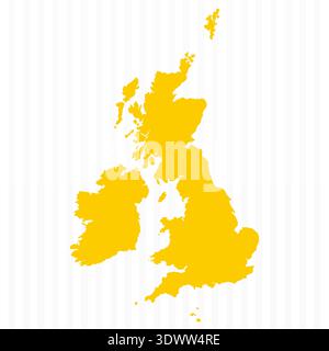 Carte jaune de haute qualité du Royaume-Uni, conception modifiable vectorielle, peut être utilisée pour la conception d'affaires ou de présentation. Illustration de Vecteur