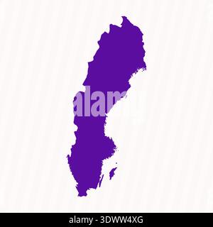 Violet modifiable Suède simple Map, conception modifiable vectorielle, peut être utilisé pour la conception d'affaires ou de présentation. Illustration de Vecteur