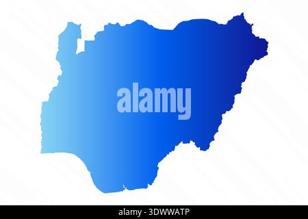 Gradient fond de carte Nigeria simple, conception modifiable vectorielle, peut être utilisé pour la conception d'affaires ou de présentation. Illustration de Vecteur