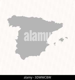 Fond de bannière de carte gris plat Espagne, conception modifiable vectorielle, peut être utilisé pour la conception d'affaires ou de présentation. Illustration de Vecteur