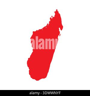 Résumé Red Madagascar simple Map, conception modifiable vectorielle, peut être utilisé pour la conception d'affaires ou de présentation. Illustration de Vecteur