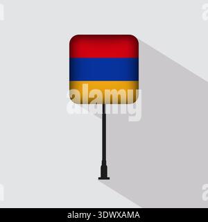 Arménie Flag Pole illustration vectorielle, conception modifiable vectorielle, peut être utilisée pour la conception d'affaires ou de présentation. Illustration de Vecteur