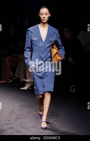 Milan, Italien. 28 février 2026. FERRAGAMO automne/hiver 2026-2027 Runway pendant la Fashion week de Milan le 2026 février - Milan, Italie 28/02/2026 crédit : dpa/Alamy Live News Banque D'Images