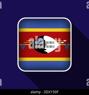 Plat Eswatini Flag arrière-plan illustration vectorielle, conception modifiable vectorielle, peut être utilisé pour la conception d'affaires ou de présentation. Illustration de Vecteur