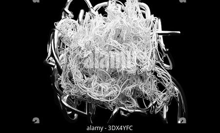 Fibres abstraites 3D. Généré par ordinateur Banque D'Images