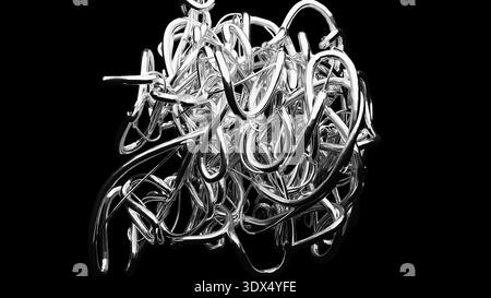 Fibres abstraites 3D. Généré par ordinateur Banque D'Images