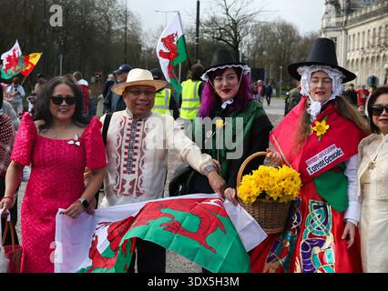 St Davids Day 2026 Cardiff Banque D'Images