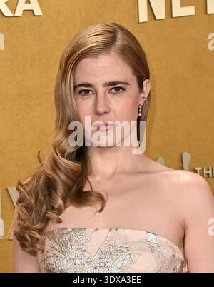 Los Angeles, États-Unis. 01 mars 2026. Taylor Dearden arrive à la 32e cérémonie annuelle des Actor Awards qui s'est tenue au Shrine Auditorium le 1er mars 2026 à Los Angeles, CA. © Starbuck/AFF-USA.COM crédit : AFF/Alamy Live News Banque D'Images