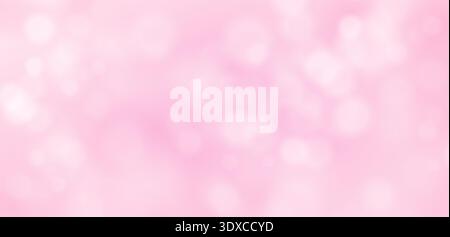 Fond bokeh rose, particules de paillettes abstraites avec effet flou. Arrière-plan flou doux avec cercles brillants effet flou, éclairage doux Illustration de Vecteur