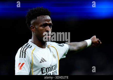 Madrid, Espagne. 02 mars 2026. Vinicius Junior du Real Madrid CF lors du match la Liga EA Sports entre le Real Madrid CF et Getafe CF a joué au stade Santiago Bernabeu le 02 mars 2026 à Madrid. (Photo de Cesar Cebolla/PRESSINPHOTO) crédit : AGENCE SPORTIVE PRESSINPHOTO/Alamy Live News Banque D'Images
