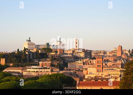 Panorama de Rome, Italie. Paysage urbain de Rome. Centre-ville de Rome Banque D'Images