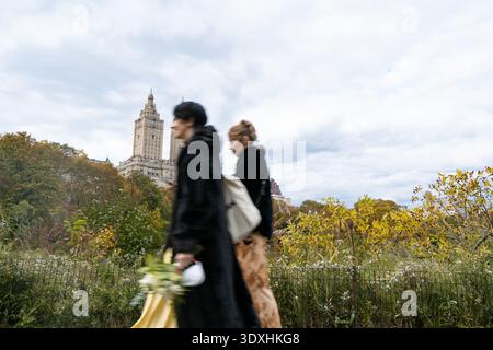 New York, USA - 25 octobre 2025 : Central Park à l'automne, New York. Central Park en automne à New York. Banque D'Images