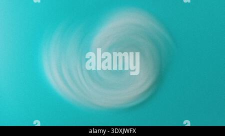 Gros plan flou d'une forme de nuage blanc sur un fond bleu turquoise éclatant Banque D'Images