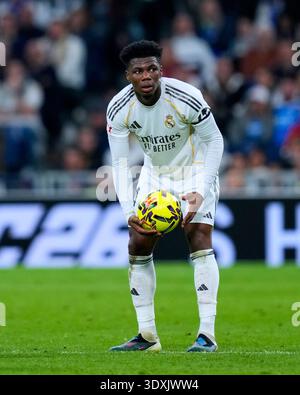 Madrid, Espagne. 02 mars 2026. Aurelien Tchouameni du Real Madrid CF lors du match la Liga EA Sports entre le Real Madrid CF et Getafe CF a joué au stade Santiago Bernabeu le 2 mars 2026 à Madrid. (Photo de Cesar Cebolla/PRESSINPHOTO) crédit : AGENCE SPORTIVE PRESSINPHOTO/Alamy Live News Banque D'Images