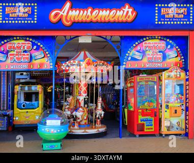 Nessa's Slots Amusement Arcade, Barry Island, Vale of Glamorgan, pays de Galles du Sud, Royaume-Uni Banque D'Images