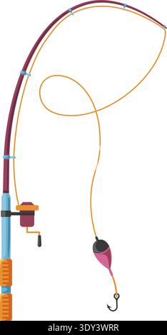 Bielle d'orientation. Icône d'équipement d'activité de pêche de dessin animé isolé sur fond blanc Illustration de Vecteur