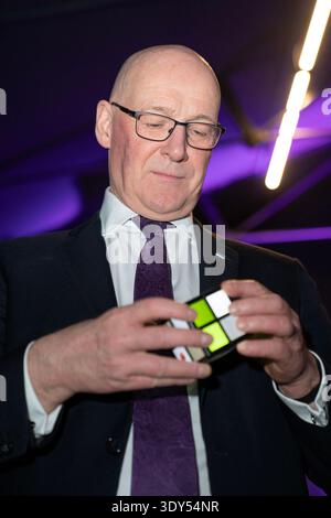 Le premier ministre John Swinney assiste à l'ouverture du carrefour Techscaler à Water's Edge, Dundee. Date de la photo : jeudi 5 mars 2026. Banque D'Images