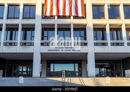 Siège du Département du travail des États-Unis, Frances Perkins Building à Washington, DC Banque D'Images
