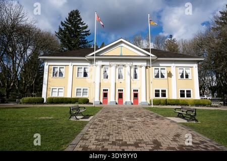 Salle communautaire de Fort Langley sur Glover Road à Langley, Colombie-Britannique, Canada Banque D'Images