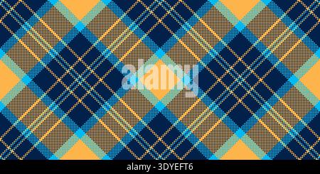 Texture de fond de vecteur de récolte, plaid en tartan textile glen. Motif sans couture de tissu à carreaux multiples dans la palette de couleurs foncées et ambres. Illustration de Vecteur