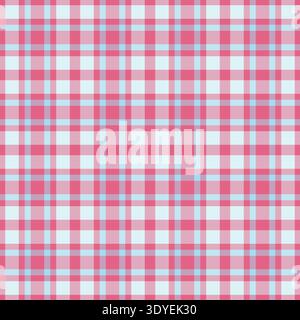 Dessin de la texture textile à carreaux, contrôle vectoriel de tartan neutre. Motif de fond de tissu héritage sans couture dans la palette de couleurs claires et rouges. Illustration de Vecteur