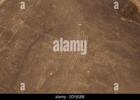 Vue aérienne des lignes de Nazca au Pérou Banque D'Images