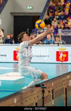 Varsovie, Pologne. 8 mars 2026. Ligue polonaise de volleyball PlusLiga match entre PGE Projekt Warszawa et Bogdanka LUK Lublin photo : . Crédit : Łukasz Konys / Alamy Live News Banque D'Images