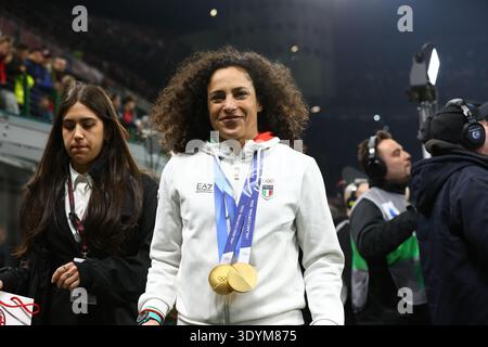 Milan, Lombary, Italie. 8 mars 2026. Journée 28 de 38 de la Serie A 2025/26 entre l'AC MILAN et L'INTER FC au stade San Siro de Milan, Italie. (Crédit image : © ZUMA Press Wire) USAGE ÉDITORIAL SEULEMENT ! Non destiné à UN USAGE commercial ! Banque D'Images